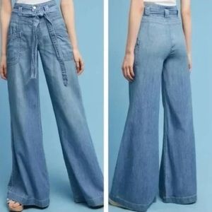 Anthropologie Pilcro and the Letterpress Ultra Wide Leg Jeans